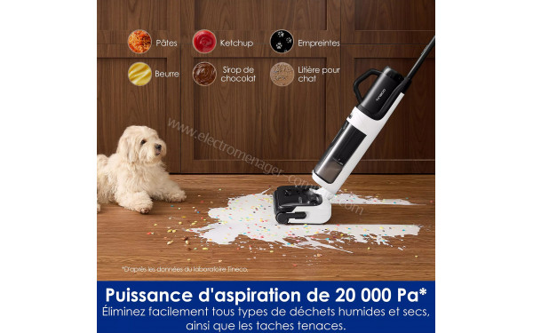TINECO Floor One Switch i5 Stretch - Puissance d'aspiration
