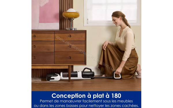 TINECO Floor One Switch i5 Stretch - Conception &agrave; plat &agrave; 180&deg;
