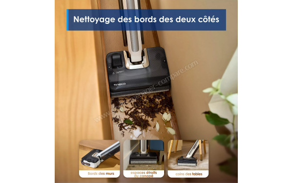 TINECO Floor One i7 Fold Premium - Nettoyage des bords des deux c&ocirc;t&eacute;s