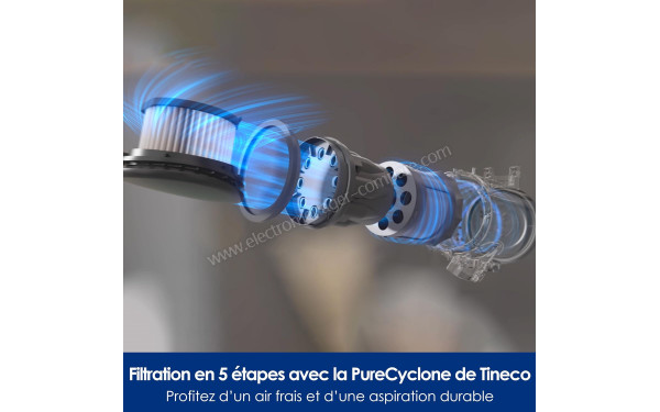 TINECO Floor One S7 Combo - Vue &eacute;clat&eacute;e du filtre PureCyclone