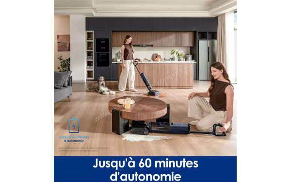 TINECO Floor One S7 Max Pro - Autonomie jusqu'&agrave; 60 minutes