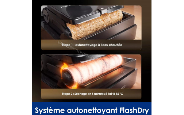 TINECO Floor One S7 Max Pro - Syst&egrave;me autonettoyant FlashDry