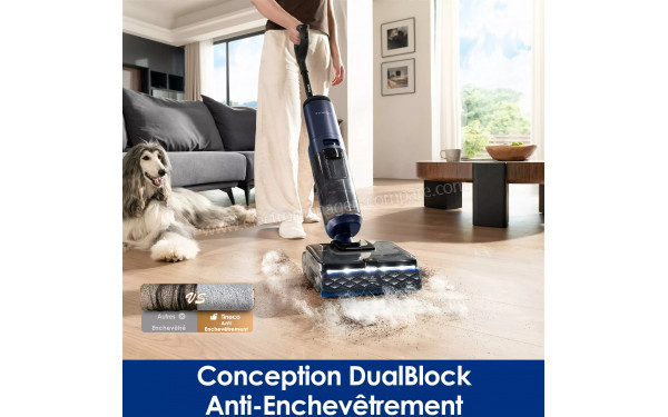 TINECO Floor One S7 Max Pro - Conception anti-enchev&ecirc;trement DualBlock