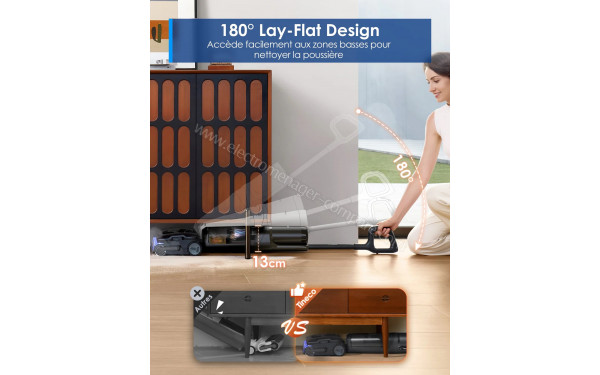 TINECO Floor One S7 Stretch Steam - Design &agrave; plat &agrave; 180&deg;