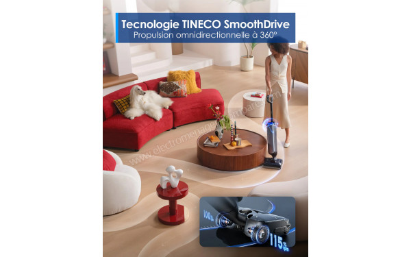 TINECO Floor One S9 Artist - Technologie &agrave; propulsion omnidirectionnelle &agrave; 360&deg; SmoothDrive