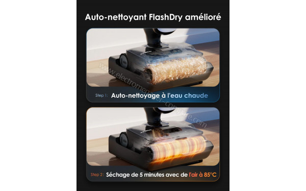 TINECO Floor One S9 Artist - Syst&egrave;me d'auto-nettoyage FlashDry