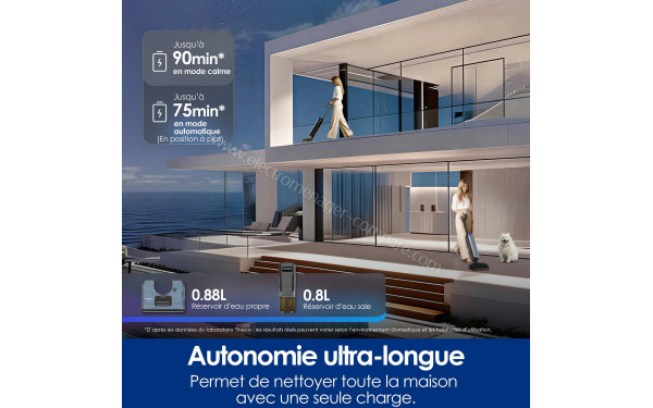 TINECO Floor One S9 Artist Steam Pro - Autonomie ultra-longue
