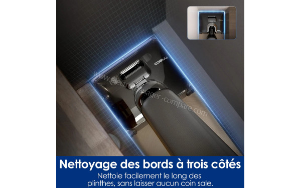 TINECO Floor One S9 Artist Steam Pro - Nettoyage des bords &agrave; trois c&ocirc;t&eacute;s