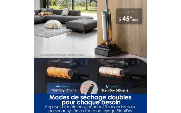 TINECO Floor One S9 Artist Steam Pro - Modes de s&eacute;chage doubles pour chaque besoin