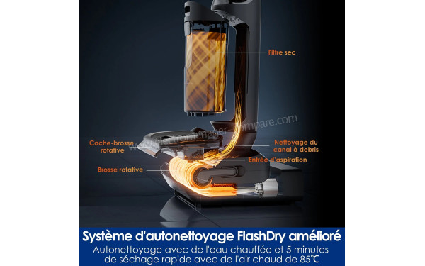 TINECO Floor One Switch S7 Stretch - Syst&egrave;me d'auto-nettoyage FlashDry