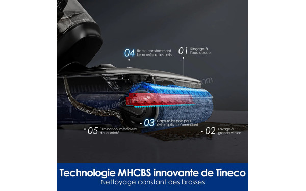 TINECO Floor One Switch S7 Stretch - Technologie de nettoyage constant des brosses MHCBS
