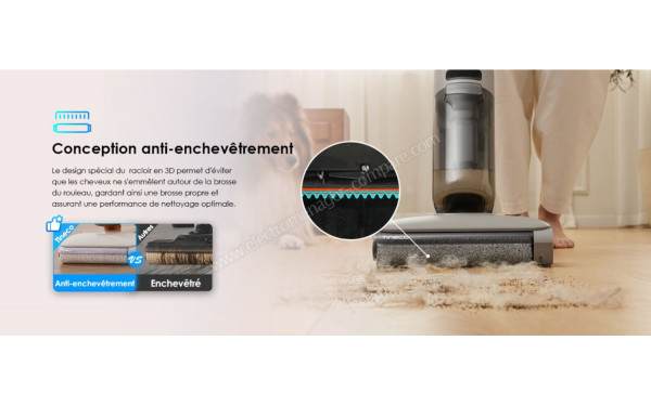 TINECO iFloor Y2 Lite - Conception anti-enchev&ecirc;trement