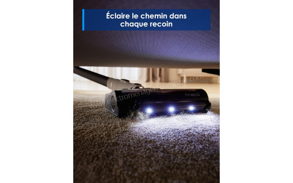 TINECO A30S - Vue de la brosse avec &eacute;clairage LED