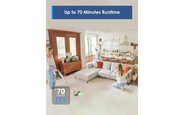 TINECO Pure One A50S Plus - Autonomie jusqu'&agrave; 70 minutes