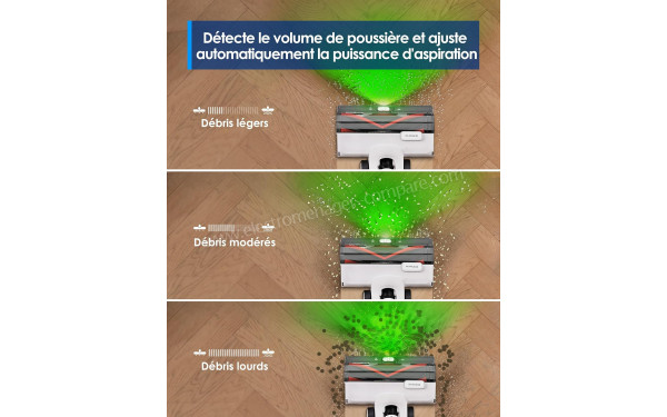 TINECO Pure One A50S Plus - D&eacute;tecteur automatique de la poussi&egrave;re
