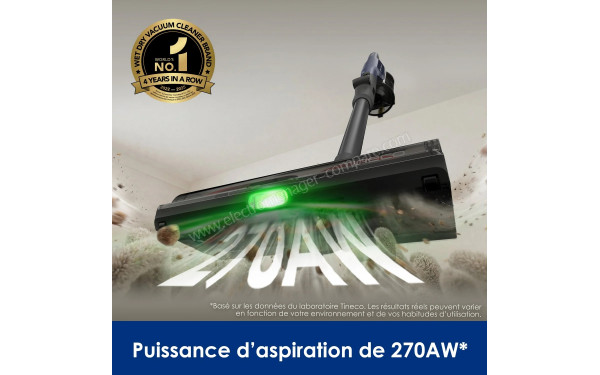 TINECO Pure One A70S - Puissance d'aspiration