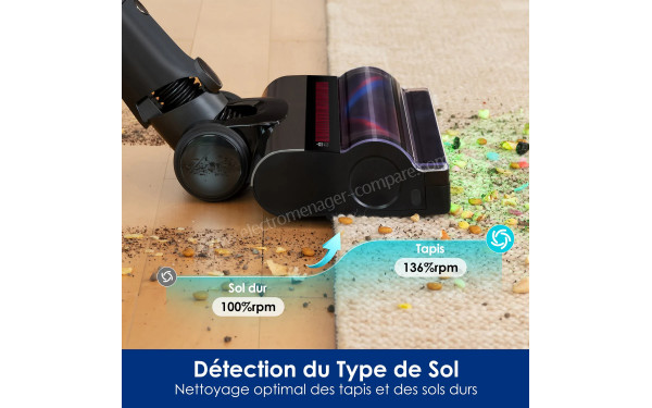 TINECO Pure One A90S - D&eacute;tection du type de sol