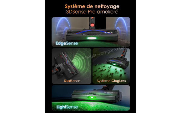 TINECO Pure One S70 Bleu - Syst&egrave;me de nettoyage 3DSense Pro am&eacute;lior&eacute;