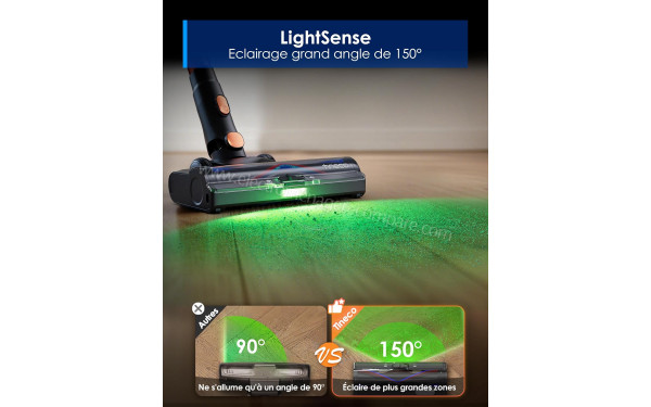 TINECO Pure One S70 Bleu - Eclairage LED Vert &agrave; 150&deg;