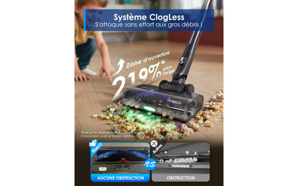 TINECO Pure One S70 - Syst&egrave;me ClogLess