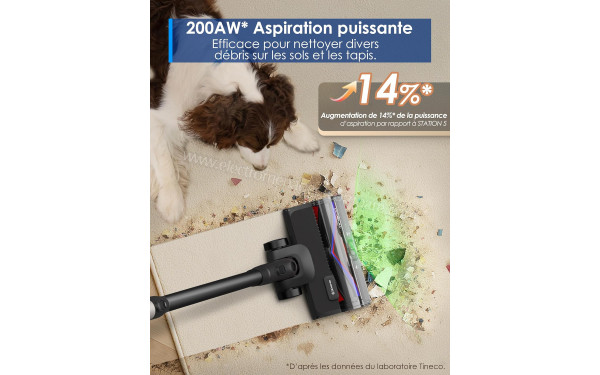 TINECO Pure One Station 5 Pro - Puissance d'aspiration
