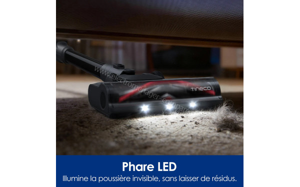 TINECO Pure One S50 Pro Pet - Vue de la brosse avec &eacute;clairage LED