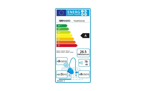 TORNADO TOAPC51IS - &Eacute;tiquette &eacute;nergie