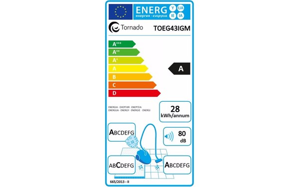 TORNADO TOEG43IGM - &Eacute;tiquette &eacute;nergie