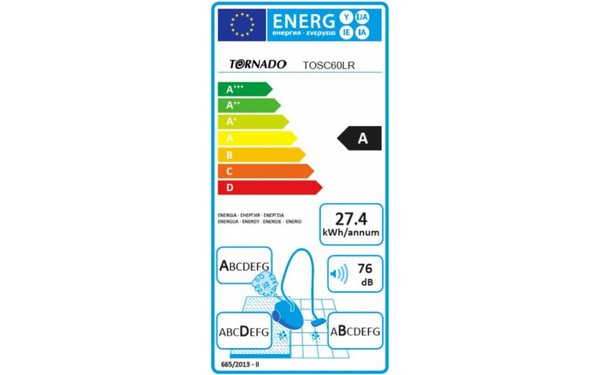 TORNADO TOSC60LR - &Eacute;tiquette &eacute;nergie