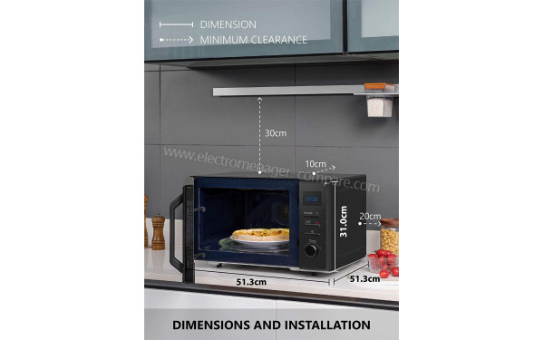 TOSHIBA MW2-AC25T(WH) - Dimensions