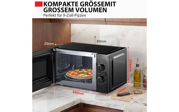 TOSHIBA MW2-MG20PE(BK) - Dimensions
