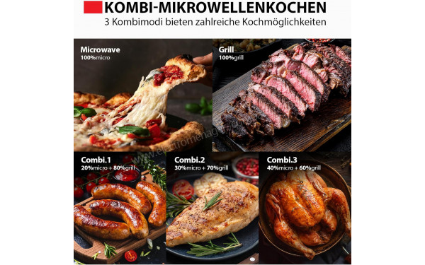 TOSHIBA MW2-MG20PE(BK) - 3 modes combin&eacute; de cuisson