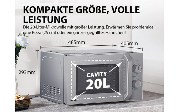 TOSHIBA MW2-MG20PF(SL) - Dimensions