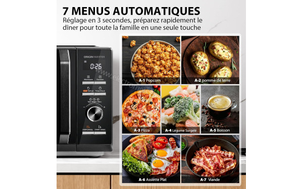 TOSHIBA MW3-AG25PFI(BK) - 7 menus automatiques