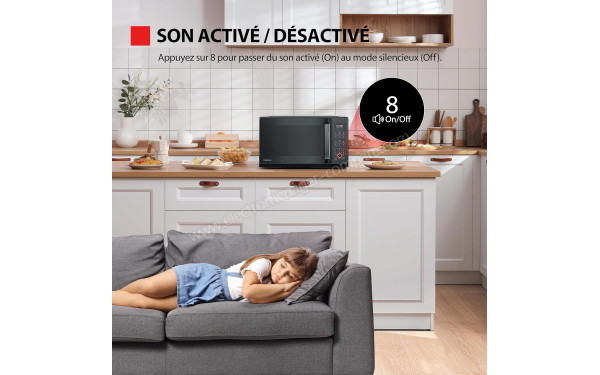 TOSHIBA MW3-EM23PE(BK) - Son activ&eacute; / d&eacute;sactiv&eacute;