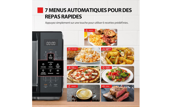 TOSHIBA MW3-EM23PE(BK) - 7 menus automatiques pour des repas rapides