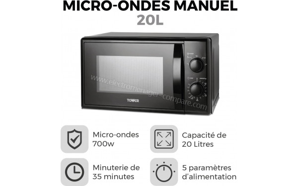 TOWER T24034BLK - Dimensions