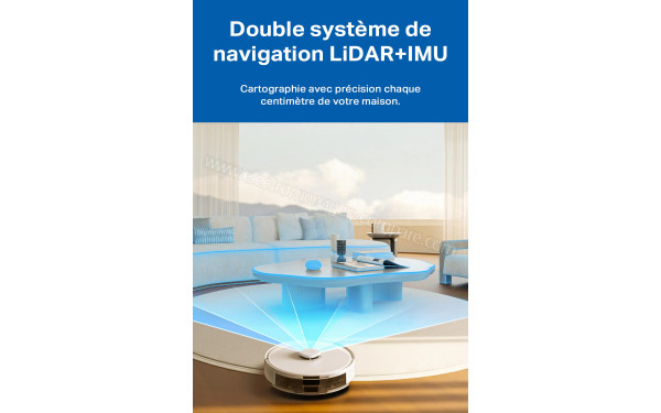TP LINK Tapo RV30 Max Blanc - Double syst&egrave;me de navigation LIDAR+IMU