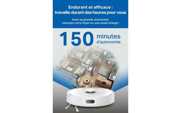 TP LINK Tapo RV30 Max Blanc - Jusqu'&agrave; 150 min d'autonomie