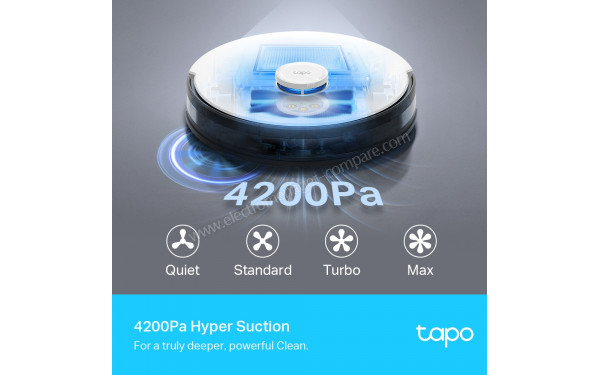 TP LINK Tapo RV30 - Puissance d'aspiration