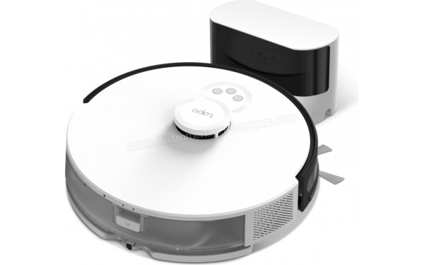 TP LINK Tapo RV30 - Vue de 3/4 droite avec base de chargement