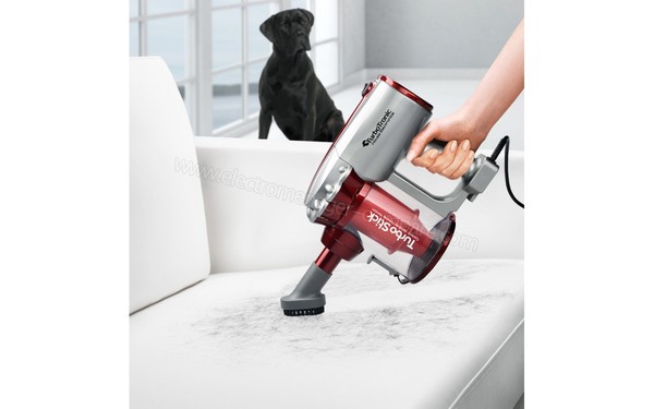 TURBOTRONIC TT-VS6 rouge - Vue 3/4 droite aspirateur &agrave; main