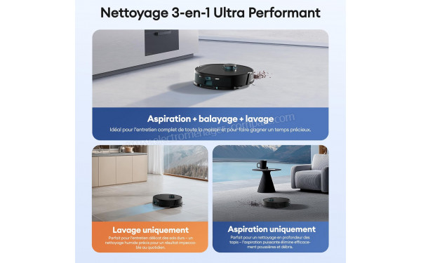 ULTENIC T20 Pro+ - Nettoyage 3-en-1 Ultra Performant