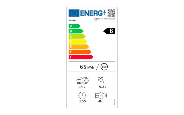 VALBERG 14S40 B XAD929C V2 - &Eacute;tiquette &eacute;nergie v2