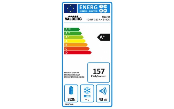 VALBERG 1D NF 320 A+ S180C - &Eacute;tiquette &eacute;nergie