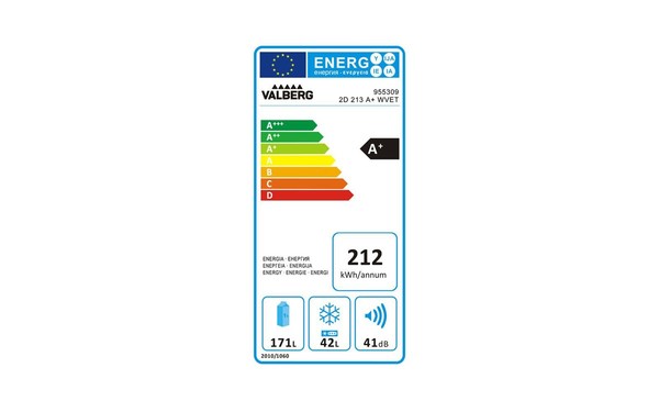 VALBERG 2D 213 A+ WVET - &Eacute;tiquette &eacute;nergie