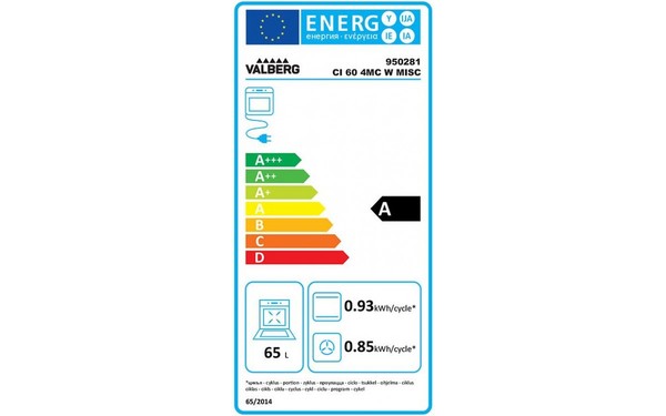 VALBERG CI 60 4MC X MISC - &Eacute;tiquette &eacute;nergie