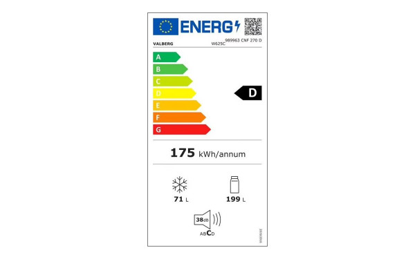 VALBERG CNF 270 D W625C - &Eacute;tiquette &eacute;nergie v2