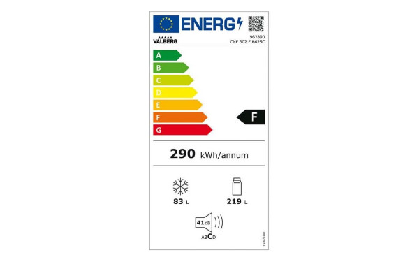 VALBERG CNF 302 F B625C - &Eacute;tiquette &eacute;nergie v2