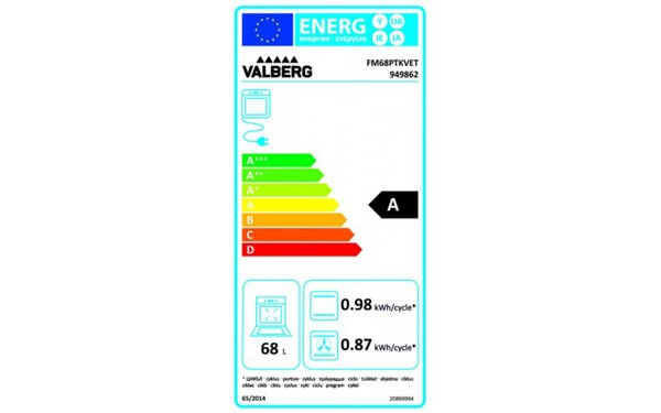 VALBERG FM 68 P T K VET - &Eacute;tiquette &eacute;nergie